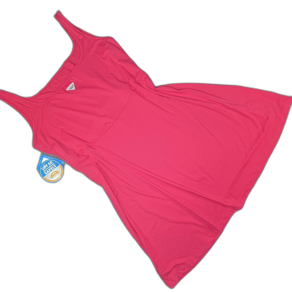 NWT Columbia UPF 50 Sun Protection Coverup PFG Freezer Dress 2XL Hot Pink Swim - Picture 8 of 8